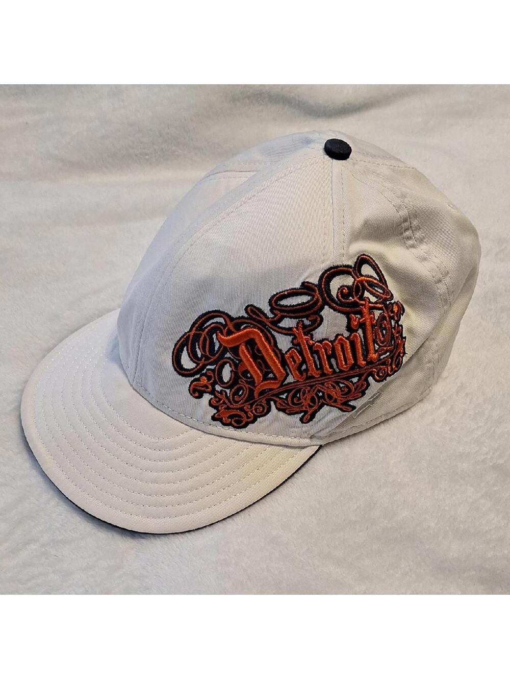 59fifty White Detroit Baseball Cap Size 7.5